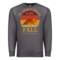 Charcoal Heather feminist my favorite season is fall patriarchy retro vintage long slee Premium Sweatshirt - DesignPulse