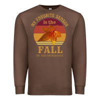Chestnut feminist my favorite season is fall patriarchy retro vintage long slee Premium Sweatshirt - DesignPulse