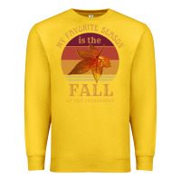 Lemon feminist my favorite season is fall patriarchy retro vintage long slee Premium Sweatshirt - DesignPulse