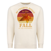 Sandshell feminist my favorite season is fall patriarchy retro vintage long slee Premium Sweatshirt - DesignPulse