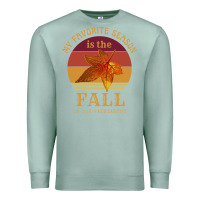 Seafoam feminist my favorite season is fall patriarchy retro vintage long slee Premium Sweatshirt - DesignPulse
