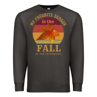 Smoke feminist my favorite season is fall patriarchy retro vintage long slee Premium Sweatshirt - DesignPulse