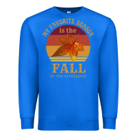 True Royal feminist my favorite season is fall patriarchy retro vintage long slee Premium Sweatshirt - DesignPulse