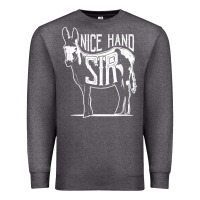 Charcoal Heather Nice Hand Sir Donkey Poker Funny Gambling Design For Fans Premium Sweatshirt - DesignPulse