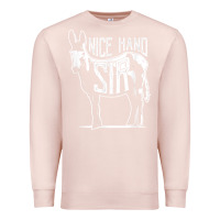 Pale Pink Nice Hand Sir Donkey Poker Funny Gambling Design For Fans Premium Sweatshirt - DesignPulse