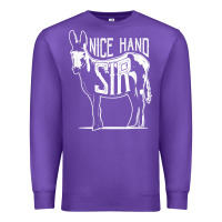 Purple Nice Hand Sir Donkey Poker Funny Gambling Design For Fans Premium Sweatshirt - DesignPulse