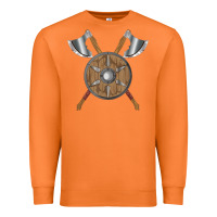 Carrot renaissance fair faire festival medieval theme axe shield Premium Sweatshirt - DesignPulse