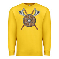 Lemon renaissance fair faire festival medieval theme axe shield Premium Sweatshirt - DesignPulse
