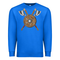 True Royal renaissance fair faire festival medieval theme axe shield Premium Sweatshirt - DesignPulse
