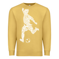 Antique Gold soccer player ball Premium Sweatshirt - DesignPulse