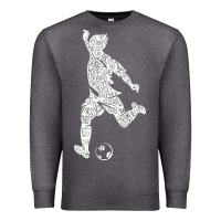 Charcoal Heather soccer player ball Premium Sweatshirt - DesignPulse
