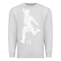 Dove Grey soccer player ball Premium Sweatshirt - DesignPulse