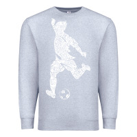 Heather Grey soccer player ball Premium Sweatshirt - DesignPulse