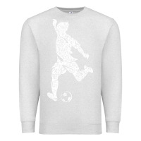 Oatmeal Heather soccer player ball Premium Sweatshirt - DesignPulse
