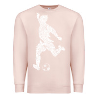 Pale Pink soccer player ball Premium Sweatshirt - DesignPulse