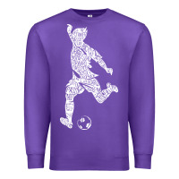Purple soccer player ball Premium Sweatshirt - DesignPulse