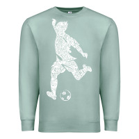 Seafoam soccer player ball Premium Sweatshirt - DesignPulse