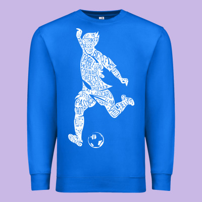 Soccer Player Ball Premium Sweatshirt Designed By Designpulse