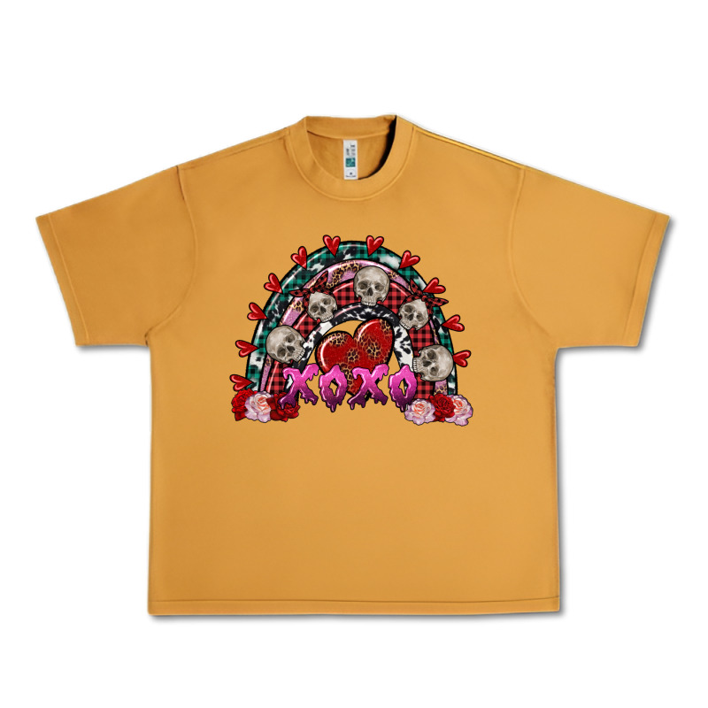Skull Xoxo Rainbow Valentine's Day Urban Heavy Tee by FaDigitalArtStudio | Teevron