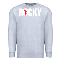 Heather Grey boxer r o c k y Premium Sweatshirt - DesignPulse