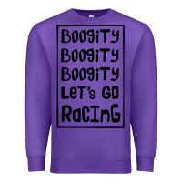 Purple boogity lets go racing Premium Sweatshirt - DesignPulse
