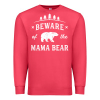 Cardinal beware mama bear mom protect strong mother graphic clip art t shirt Premium Sweatshirt - DesignPulse