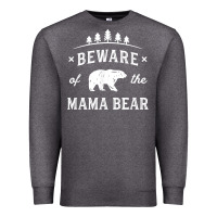 Charcoal Heather beware mama bear mom protect strong mother graphic clip art t shirt Premium Sweatshirt - DesignPulse
