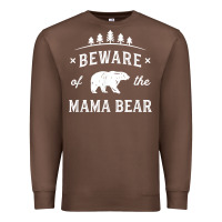 Chestnut beware mama bear mom protect strong mother graphic clip art t shirt Premium Sweatshirt - DesignPulse