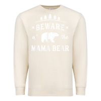 Sandshell beware mama bear mom protect strong mother graphic clip art t shirt Premium Sweatshirt - DesignPulse