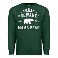Sports Green beware mama bear mom protect strong mother graphic clip art t shirt Premium Sweatshirt - DesignPulse