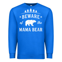True Royal beware mama bear mom protect strong mother graphic clip art t shirt Premium Sweatshirt - DesignPulse