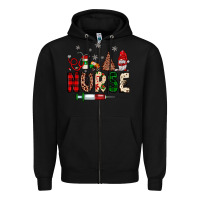 Black nurse Christmas Zipper Hoodie - JahusDesignShop