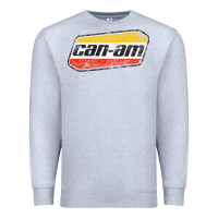 Heather Grey CANAM Vintage Original ATV UTV off road Gift Long Sleeve Premium Sweatshirt - DesignPulse
