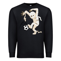 Black funny halloween soccer ball Premium Sweatshirt - DesignPulse