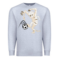 Heather Grey funny halloween soccer ball Premium Sweatshirt - DesignPulse