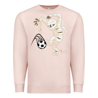 Pale Pink funny halloween soccer ball Premium Sweatshirt - DesignPulse