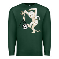 Sports Green funny halloween soccer ball Premium Sweatshirt - DesignPulse