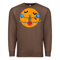 Chestnut cheerleading skeleton halloween cheer skeleton cheerleader t shirt Premium Sweatshirt - DesignPulse
