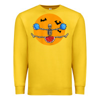 Lemon cheerleading skeleton halloween cheer skeleton cheerleader t shirt Premium Sweatshirt - DesignPulse