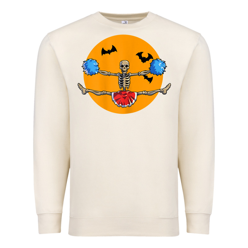 Cheerleading Skeleton Halloween Cheer Skeleton Cheerleader T Shirt Premium Sweatshirt by DesignPulse | Teevron