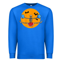 True Royal cheerleading skeleton halloween cheer skeleton cheerleader t shirt Premium Sweatshirt - DesignPulse