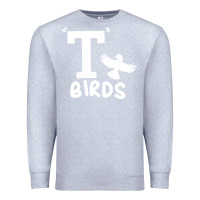 Heather Grey t birds greaser thunderbirds 1970s t birds pullover hoodie Premium Sweatshirt - DesignPulse