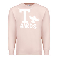 Pale Pink t birds greaser thunderbirds 1970s t birds pullover hoodie Premium Sweatshirt - DesignPulse