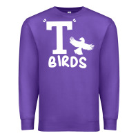 Purple t birds greaser thunderbirds 1970s t birds pullover hoodie Premium Sweatshirt - DesignPulse