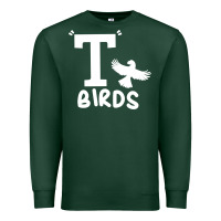 Sports Green t birds greaser thunderbirds 1970s t birds pullover hoodie Premium Sweatshirt - DesignPulse