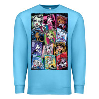 Ocean Blue monster high character Premium Sweatshirt - DesignPulse