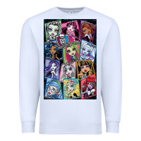 White monster high character Premium Sweatshirt - DesignPulse