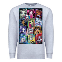 Heather Grey monster high character Premium Sweatshirt - DesignPulse