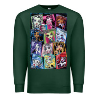 Sports Green monster high character Premium Sweatshirt - DesignPulse
