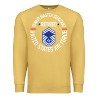 Antique Gold senior master sergeant retired air force retirement gifts t shirt Premium Sweatshirt - DesignPulse